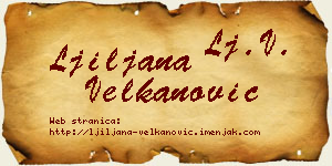 Ljiljana Velkanović vizit kartica